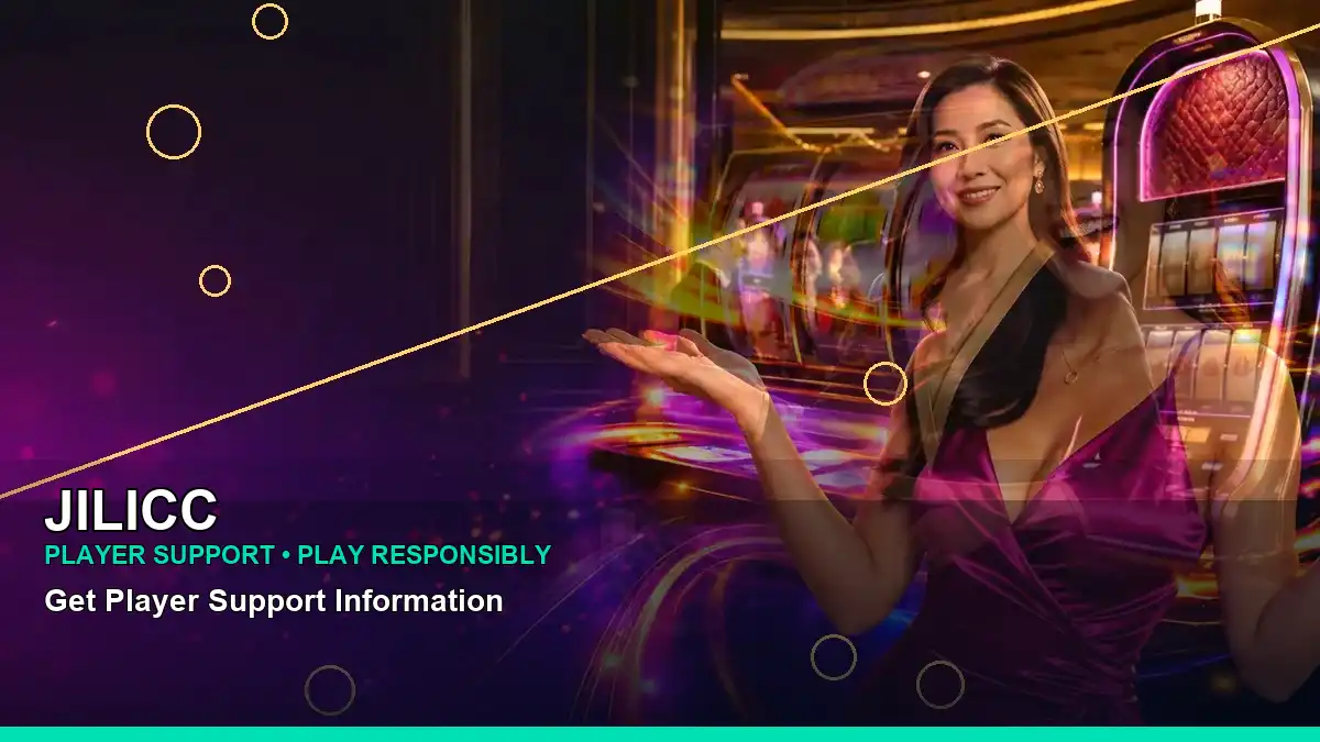JILICC VIP casino rewards featuring an adult Filipina casino host with a wide-action composition